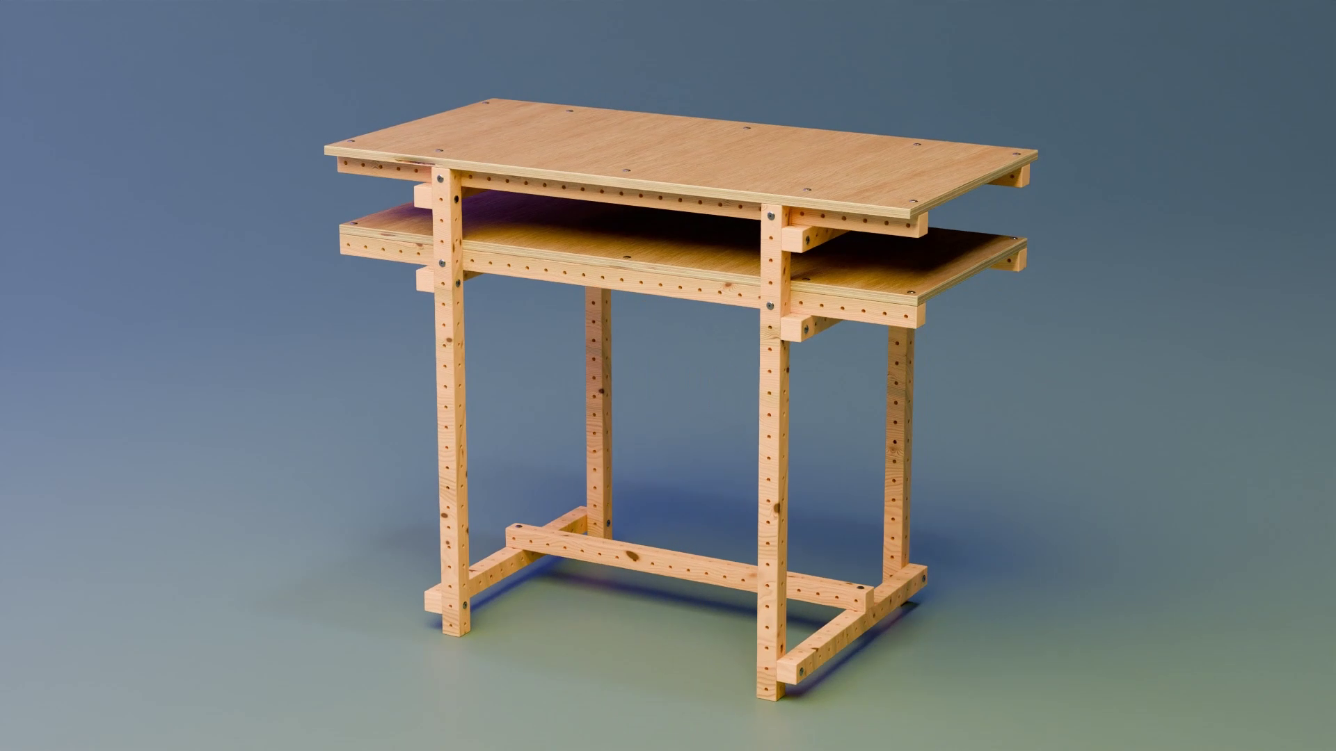two level adjustable desk